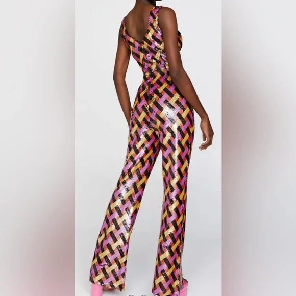 Nasty Gal Multicolor Sequin Jumpsuit - Picture 3 of 5